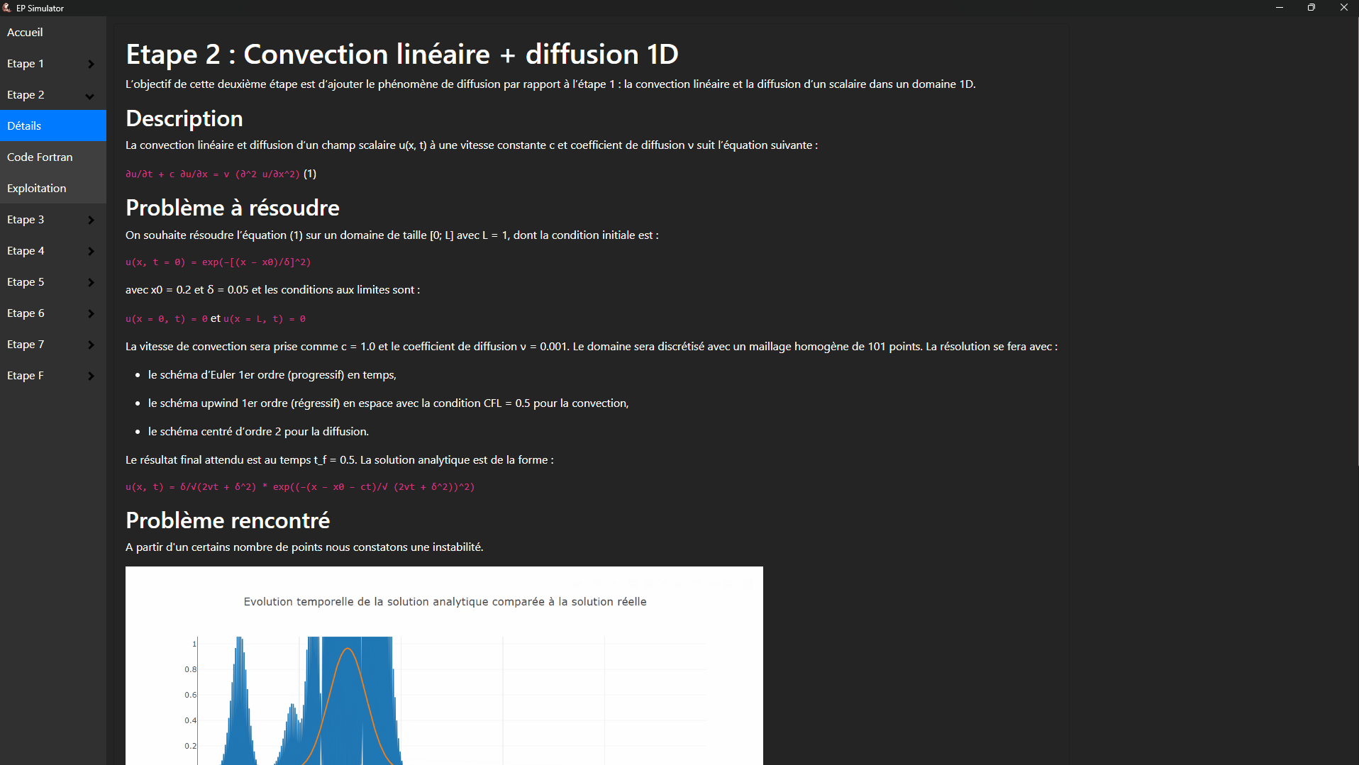 Description Page for every project step